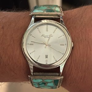 Kenneth Cole New York watch model P93-12 KC1947 with turquoise watch band